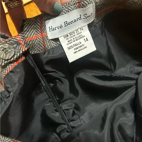 Harve Benard Sport Wool Knee Length Skirt Fringe Detail Women’s Size 14 - Picture 5 of 7